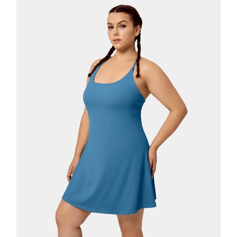 Halara Blue Cloudful Air 2-in-1 Cool Touch Activity Euphoria Air Dress Women’s L